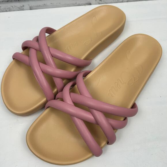 J. Crew Pacific Cushy Strap Sandals Bohemian Rose AY424 Leather Sz 10 NEW - Picture 4 of 11